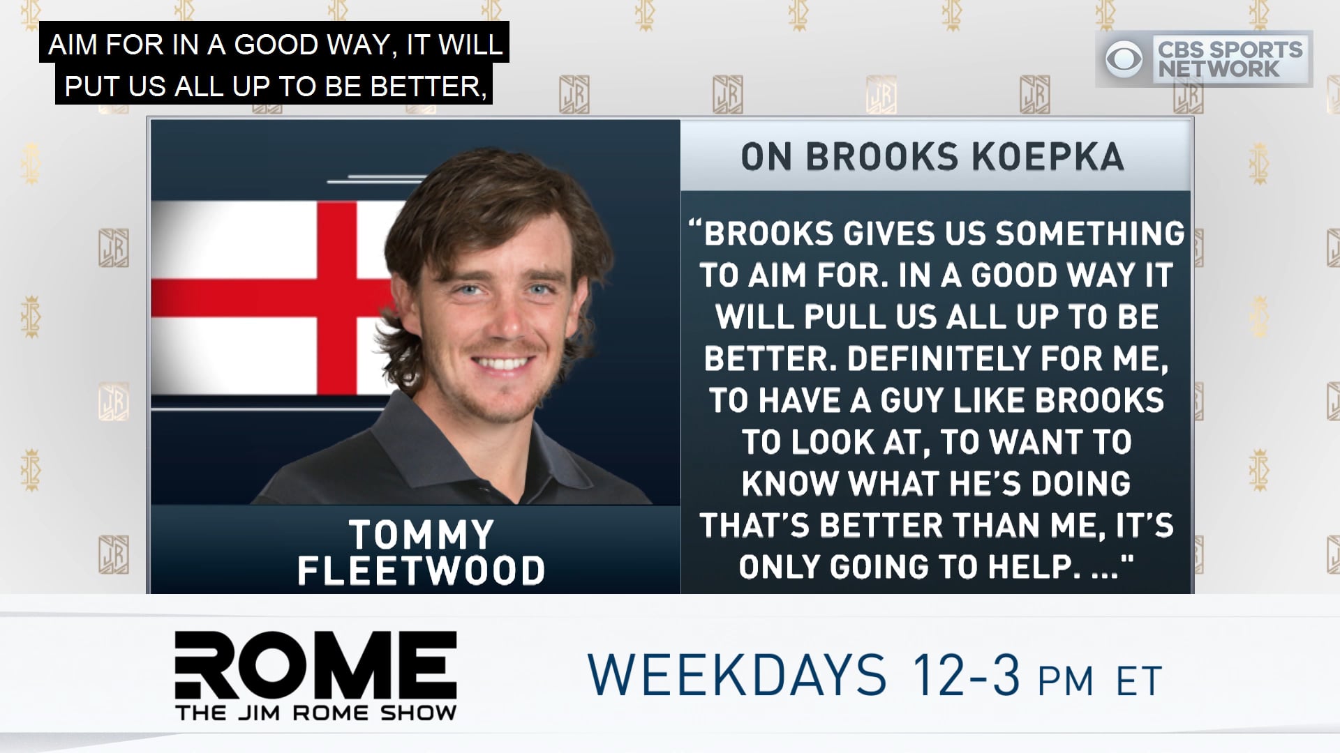 Jim Rome says its time for you to respect Brooks Koepka on Vimeo