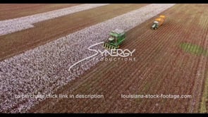 904 Super epic cotton harvesting aerial drone stock video footage