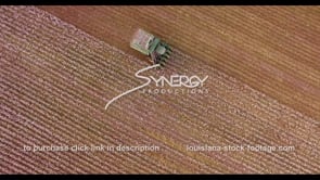 905 cotton harvesting agricultural overhead aerial drone view stock footage video