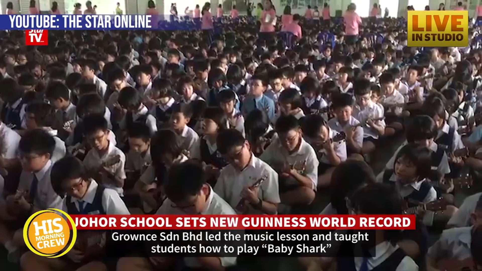 Elementary Students Break World Record Playing Baby Shark on Vimeo