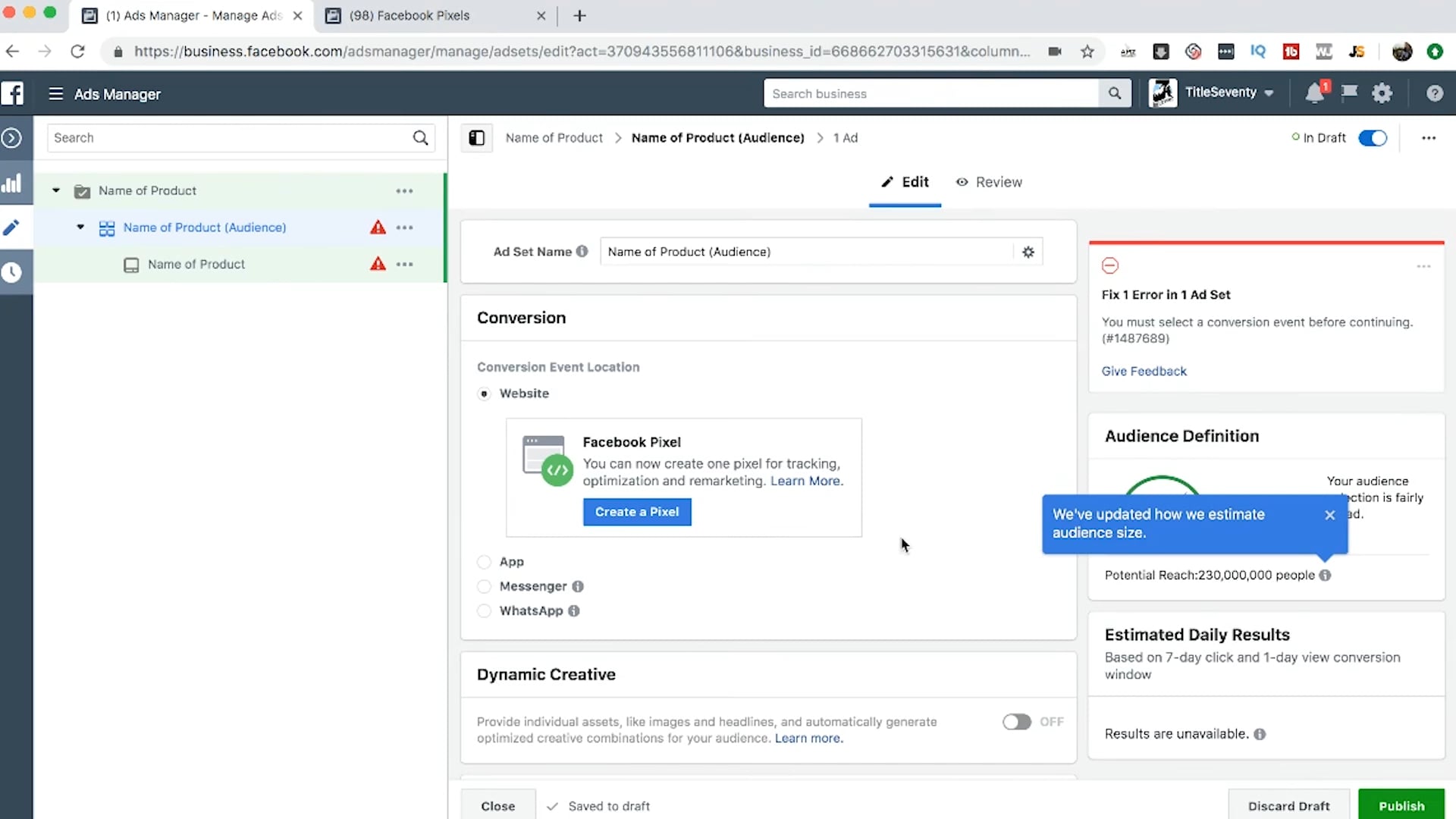 Pixel Creation Fix on Vimeo