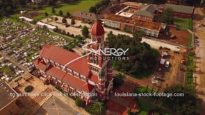 127 aerial drone view St John Cathedral catholic church Lafayette Louisiana_1