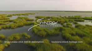 160 Louisiana coastal erosion slow aerial drone dolly backwards