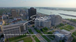 191 Baton Rouge downtown skyline aerial drone in