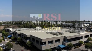 Aerial shots of Commercial Building Roofing Project