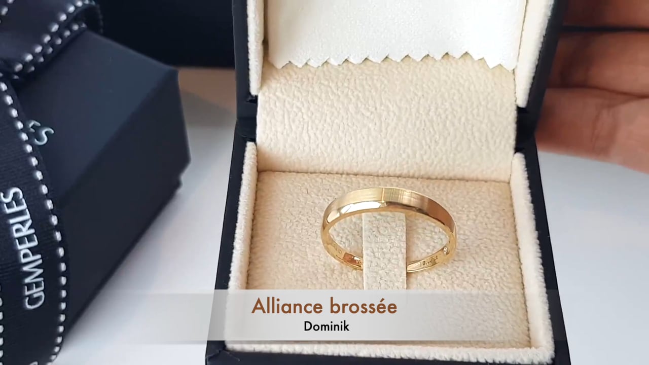 Alliance Dominik, or jaune brossé I Gemperles