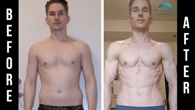 Åsmund, 30, before and after