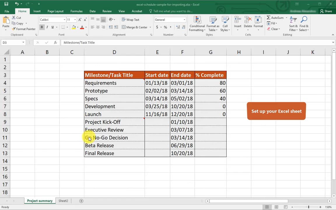 How to Import from Excel into Office Timeline Online on Vimeo