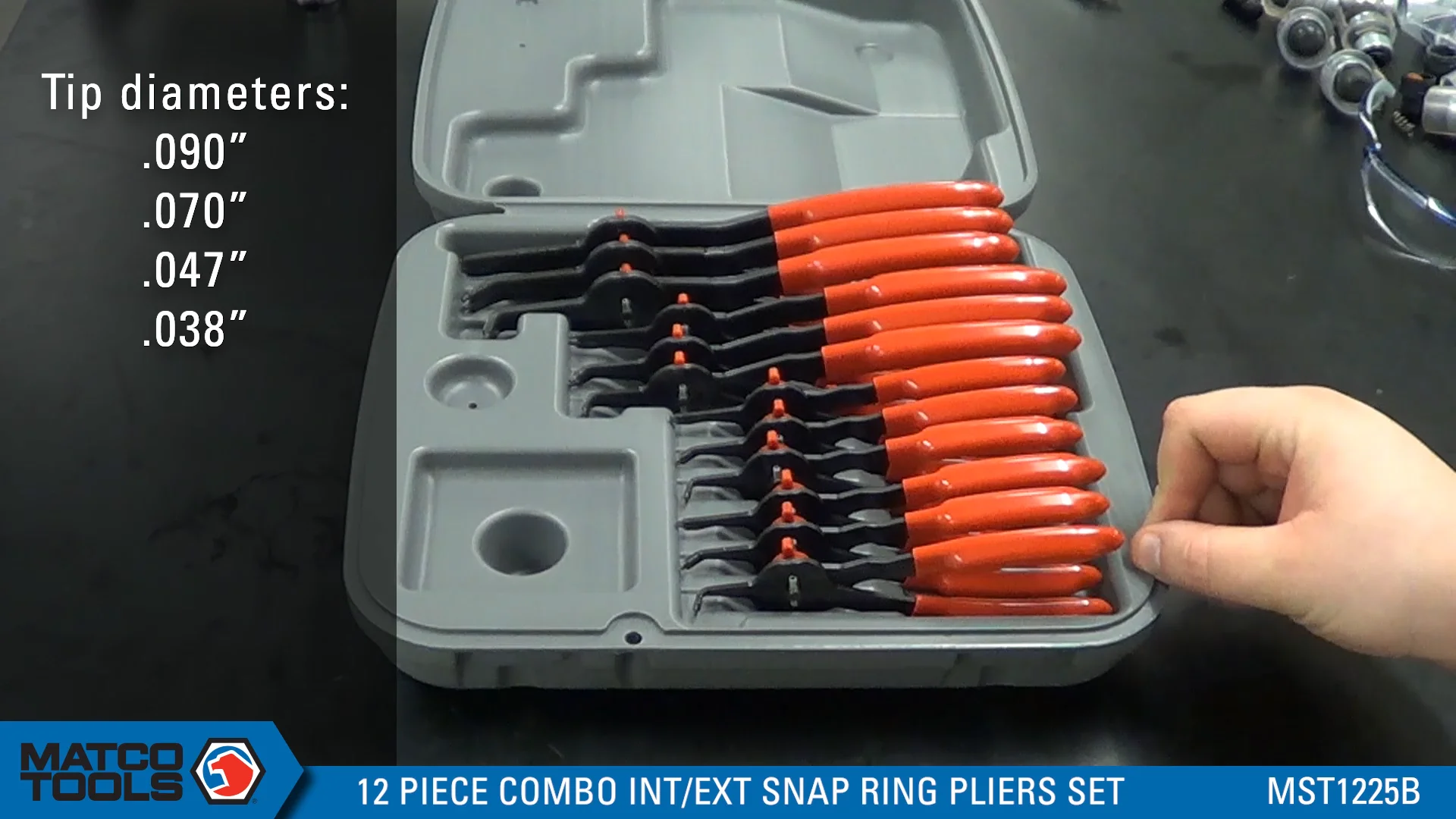 8 Pc Precision Snap Ring Pliers Set