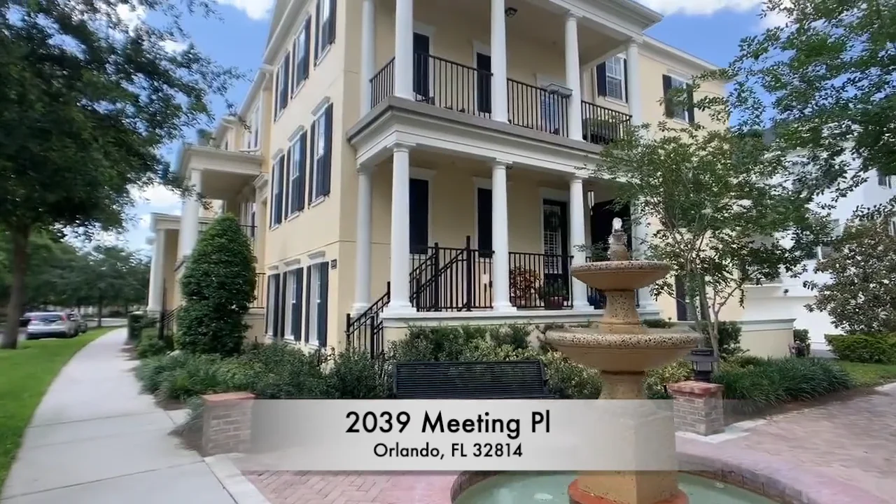 Baldwin Park Townhome For Sale 2039 Meeting Pl Orlando, FL 32814 on Vimeo