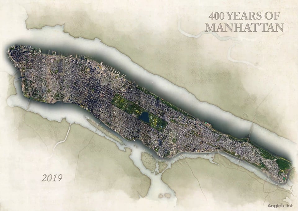 Veja Manhattan crescer ao longo de 400 anos