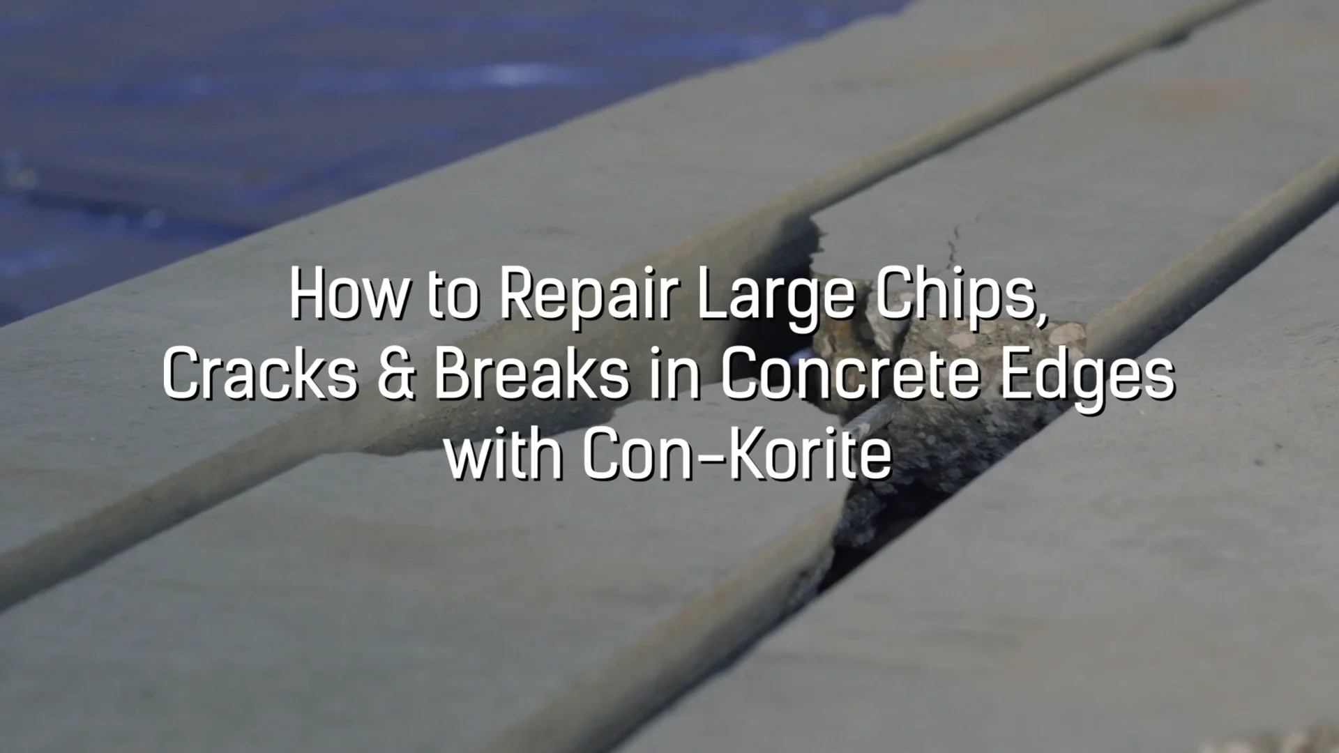 How to Repair Large Chips, Cracks & Breaks in Concrete Edges with Con