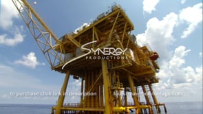 465 working offshore oil rig gas platform low angle