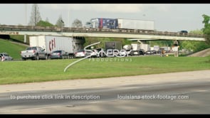 420 Baton Rouge massive traffic jam on friday afternoon interstate 10 stock footage video