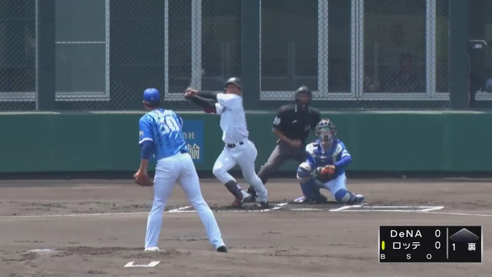 【ファーム】マリーンズ・藤原 本拠地・ロッテ浦和での初HRは初球先頭打者弾!! 2019/5/26 M-DB(ファーム)