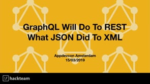 Video thumbnail for GraphQL Will Do To REST What JSON Did To XML