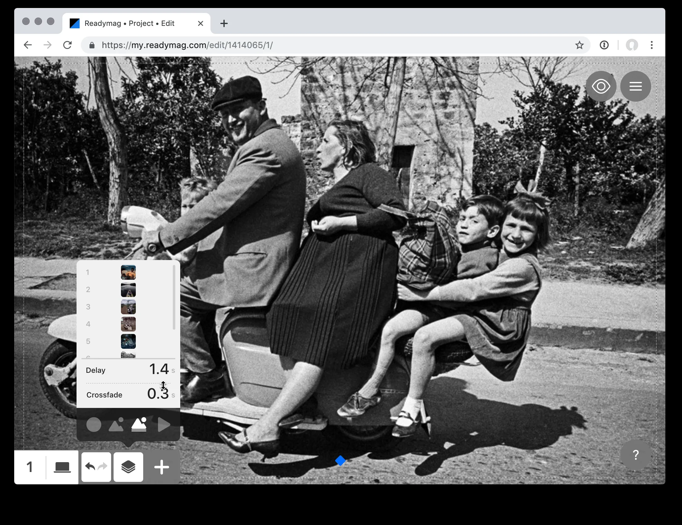 Background slideshow 2: settings on Vimeo