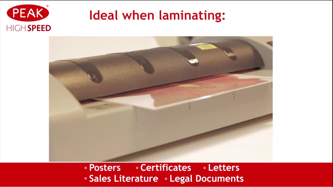 Peak High Speed PHS 330 & PHS 450 Pouch Laminators Video DBC Group