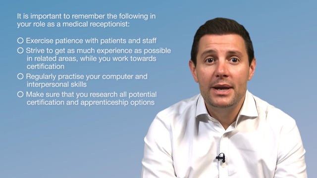 Medical Receptionist Administration - Video Thumbnail