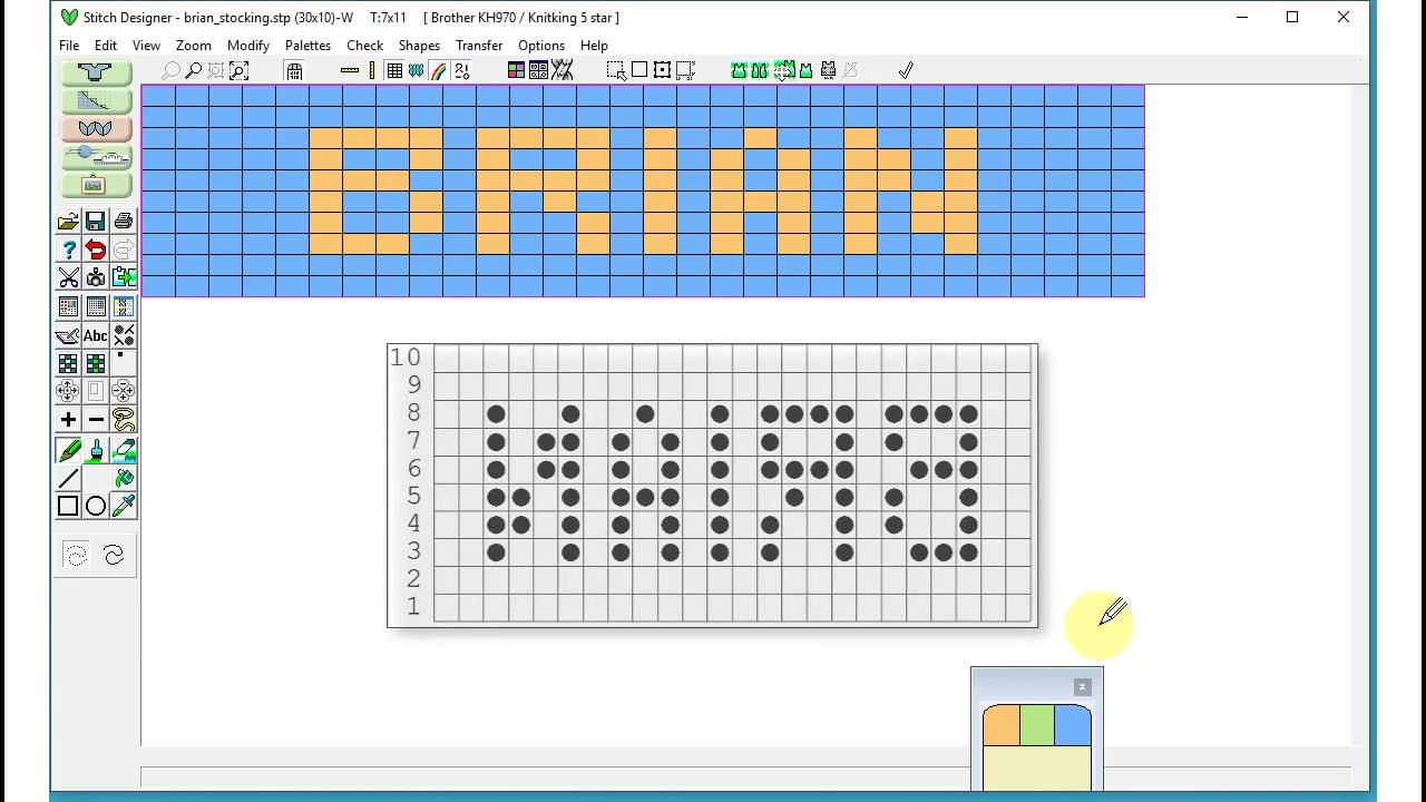 Knitting Words with DAK Machine Knitting Tutorial