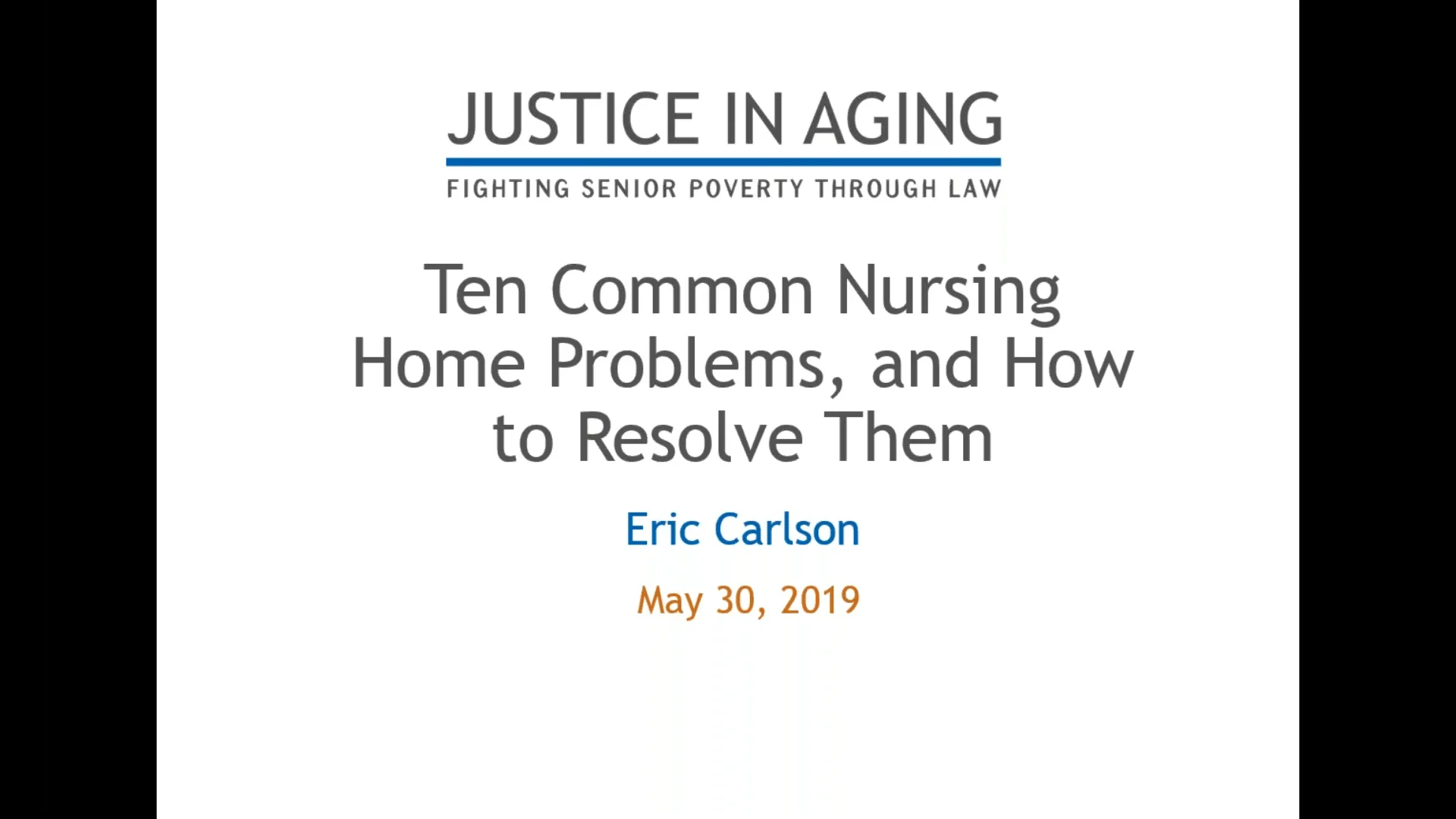 Ten Common Nursing Home Problems, and How to Resolve Them on Vimeo