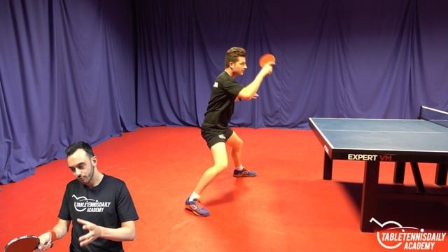 Advanced use of the wrist in the forehand topspin