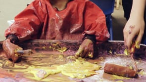 Watch Aziah plays with paint