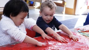 Watch Harry at the paint table