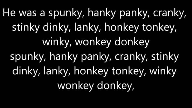 Wonky donkey (lyrics) on Vimeo