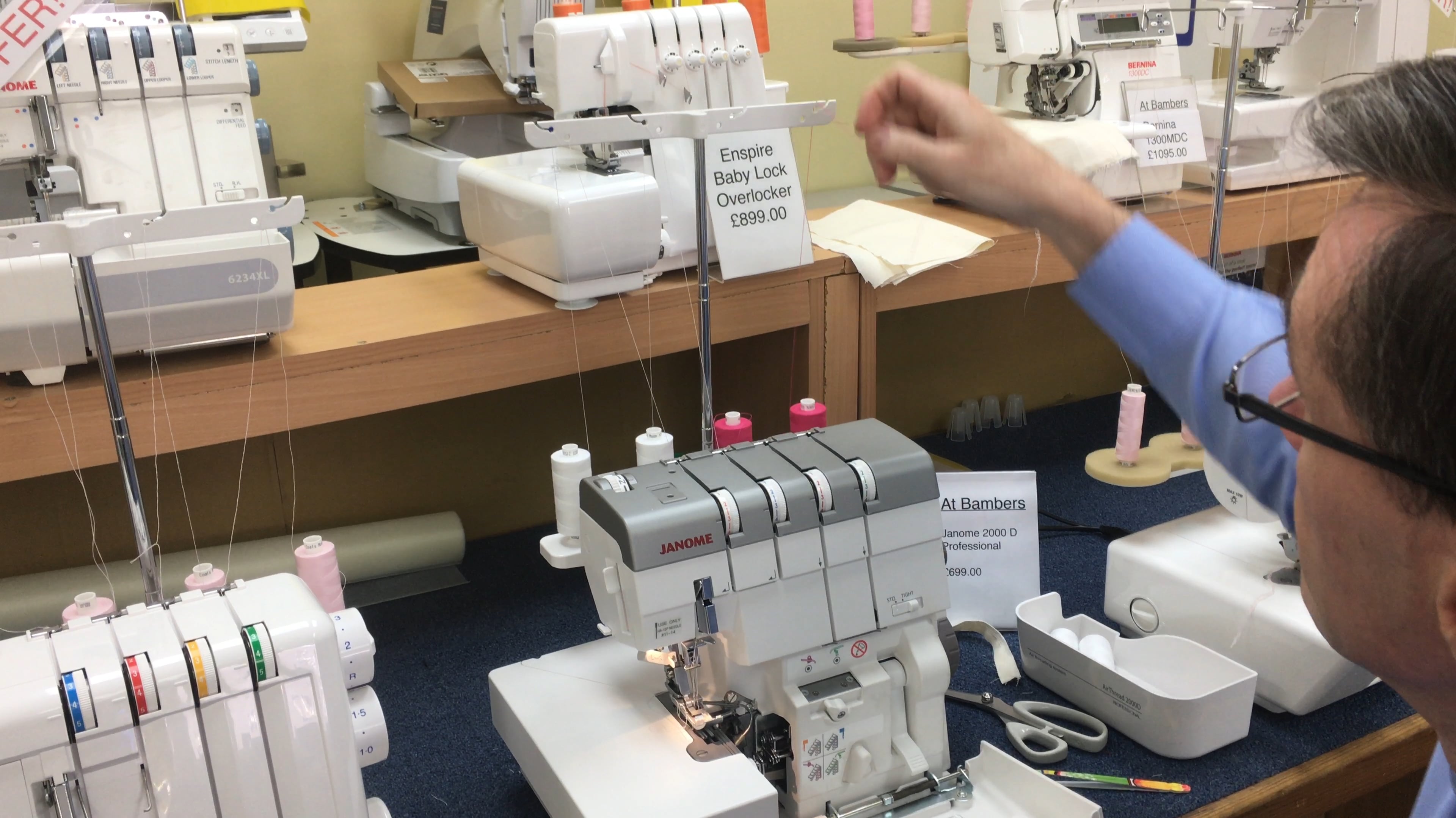 Janome AT2000D Air Threading Overlocker on Vimeo