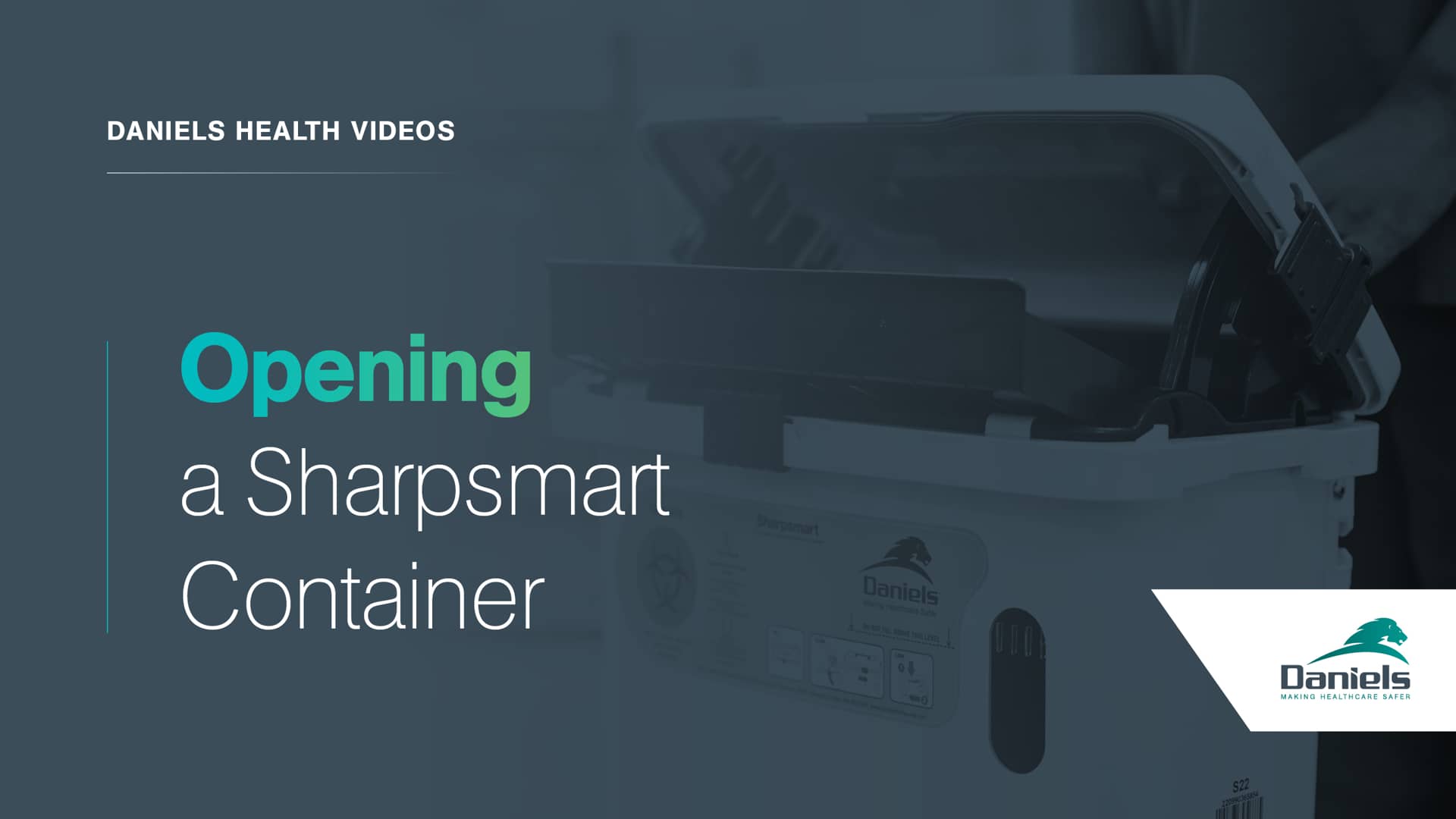 Opening a Sharpsmart Container on Vimeo