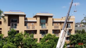 Aerial shots of Condo Building Roofing Project