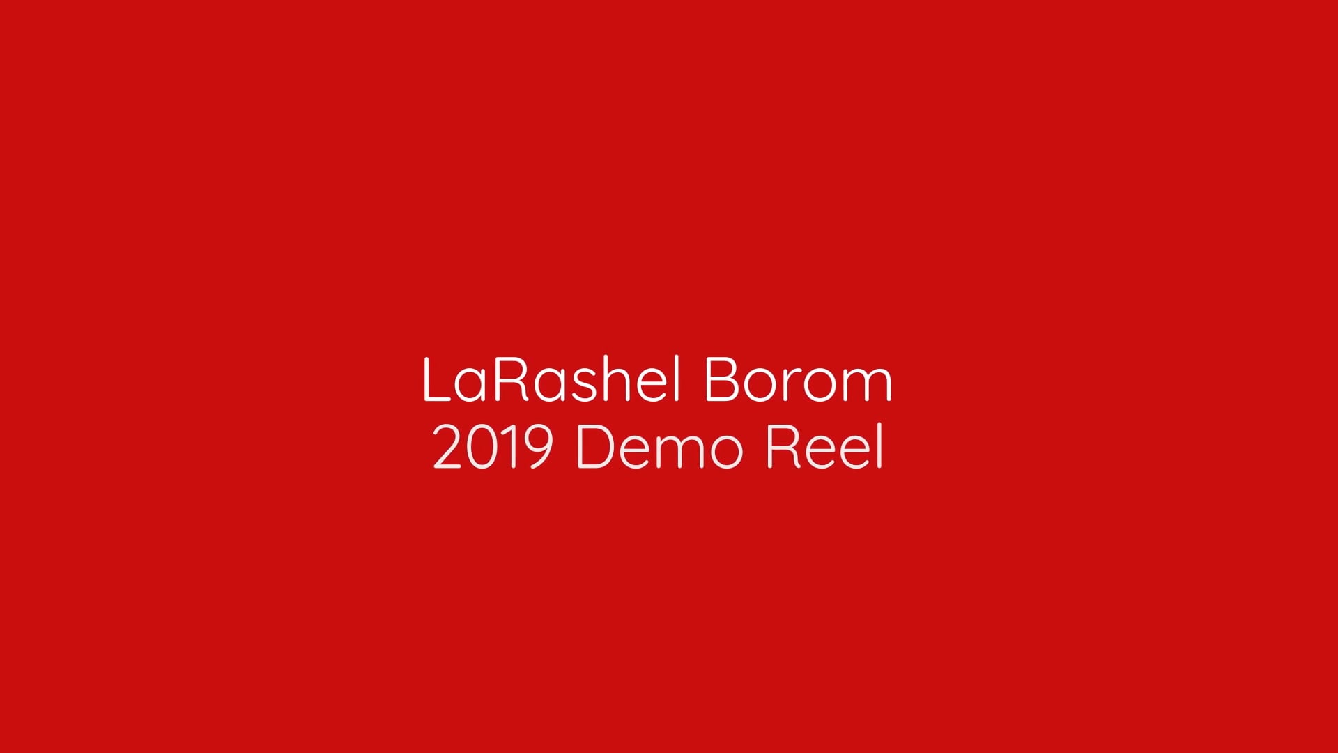 Spring 2019 DemoReel