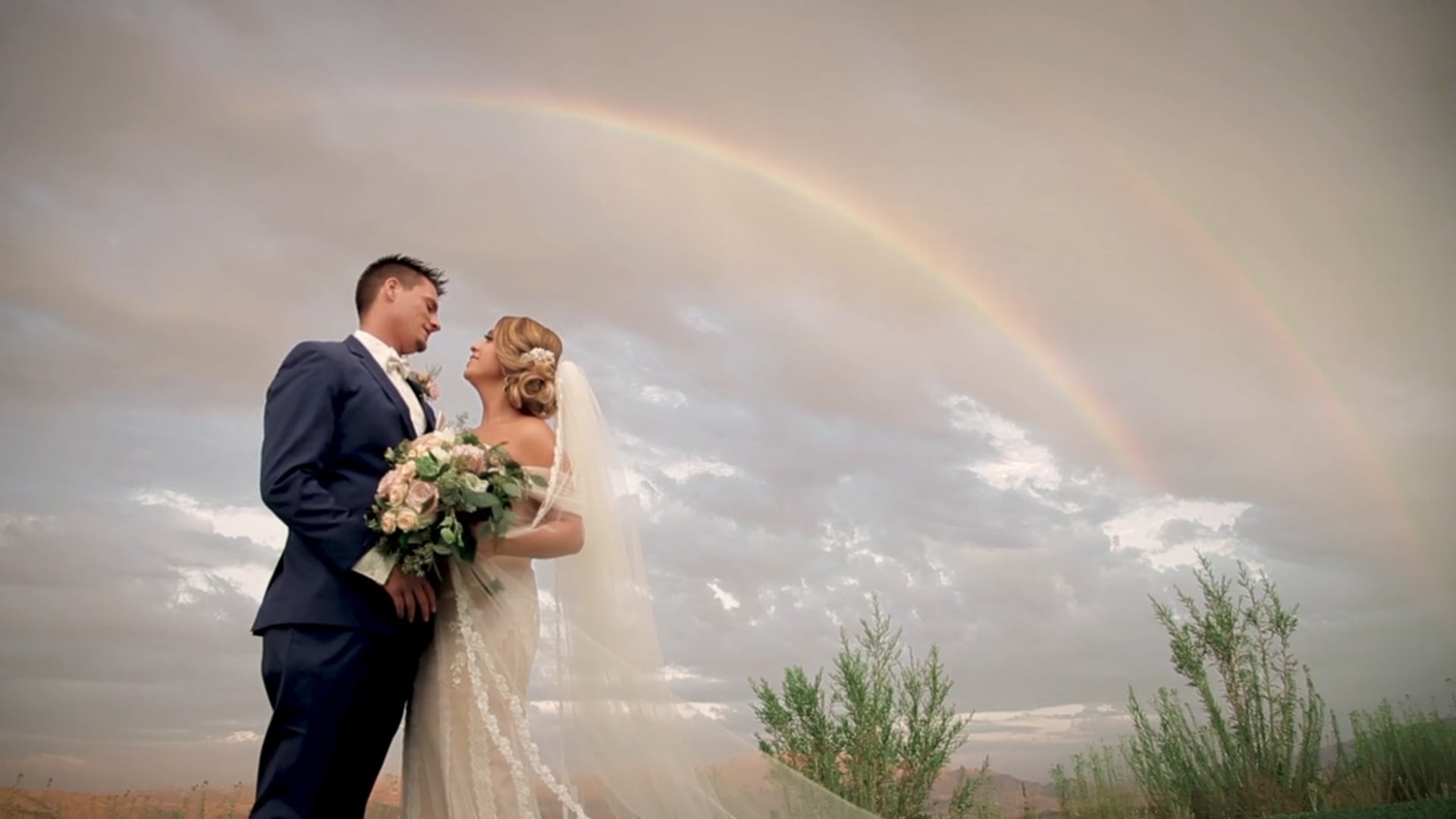 A California Rainbow Clears the Rain on an Unforgettable Evening | Dajana & Tony