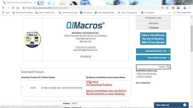 Installing QI Macros on a PC