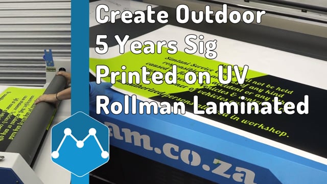 Maker Video: Outdoor 5 Years Sign Printed on FastCOLOUR UV Printer and Laminated by Rollman Laminator