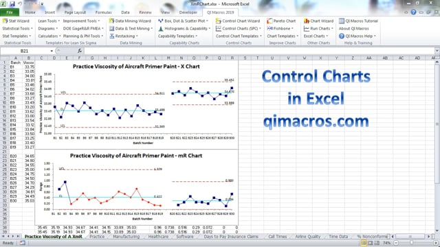 Creating Control Charts in Excel