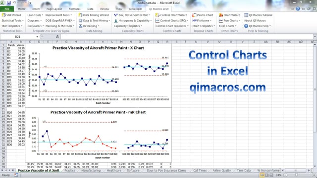 Creating Control Charts in Excel