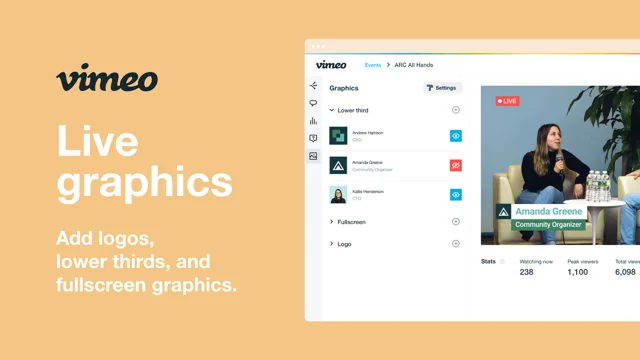 Add professional live graphics, right from your browser