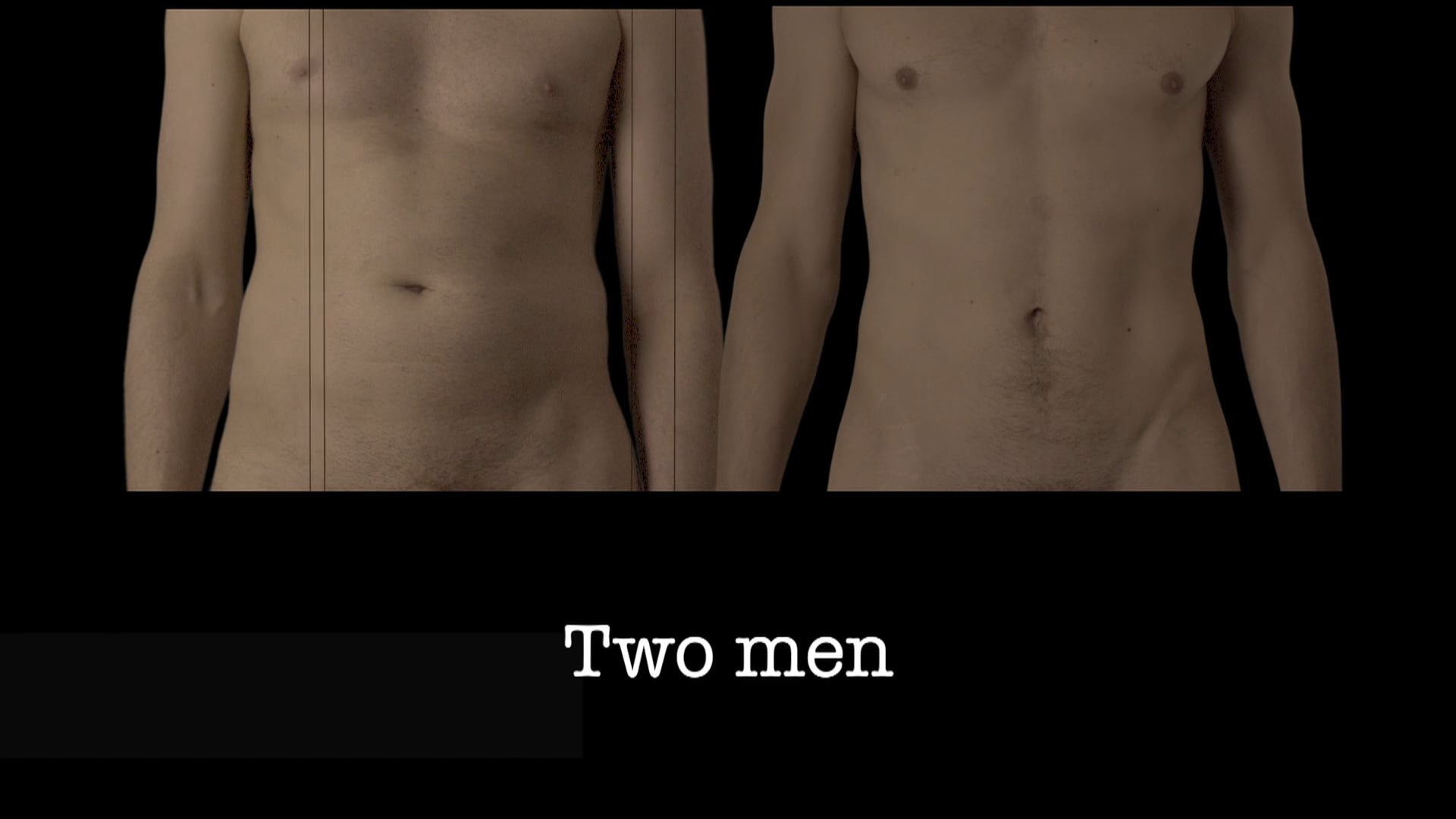 Two men (gay themed theatre play)