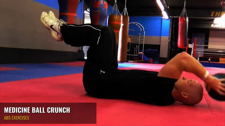 Medicine ball online crunches