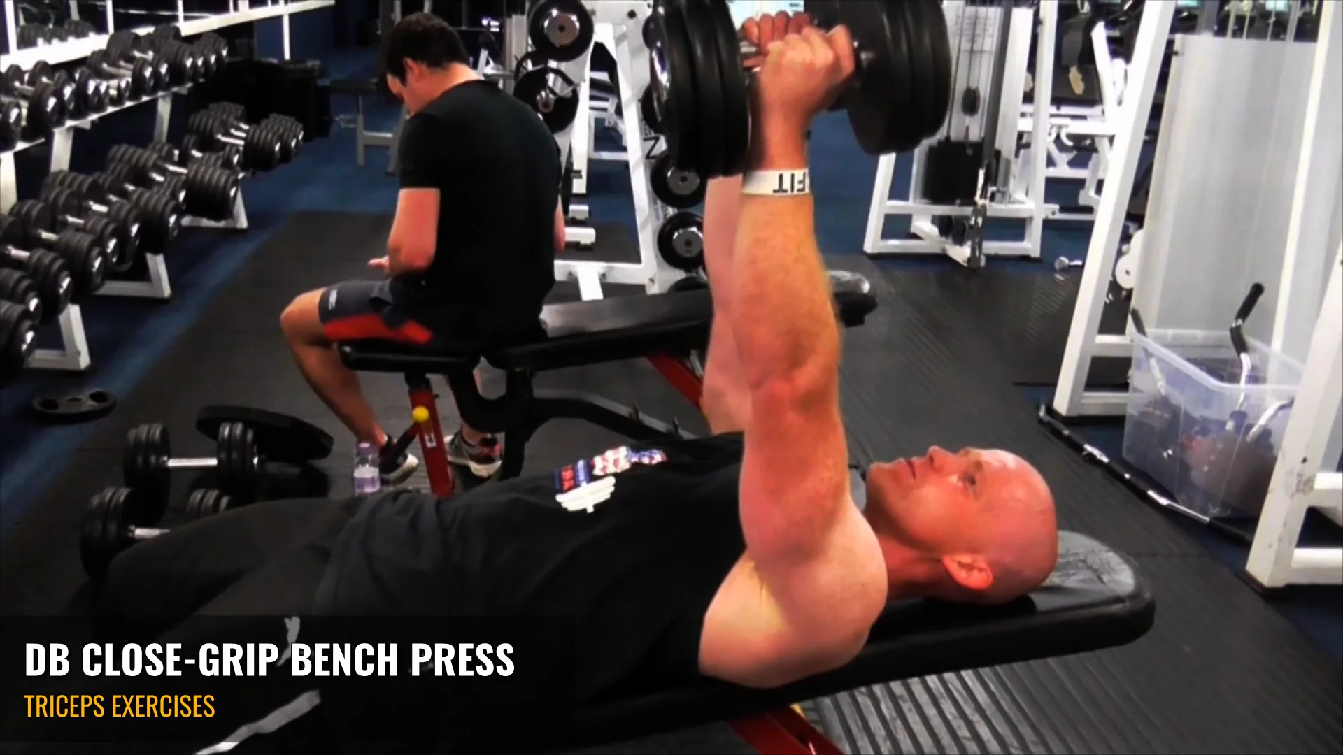 Close grip discount tricep dumbbell press