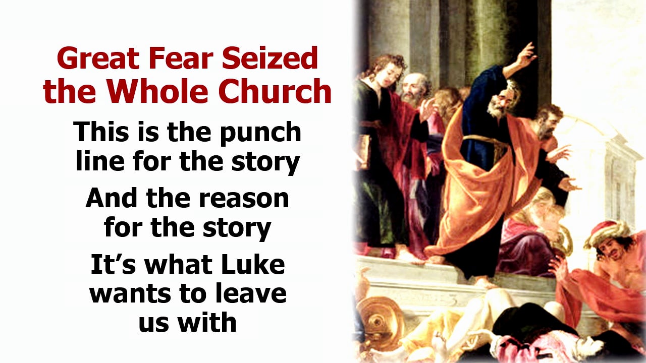 Acts 5: Ananias and Sapphira