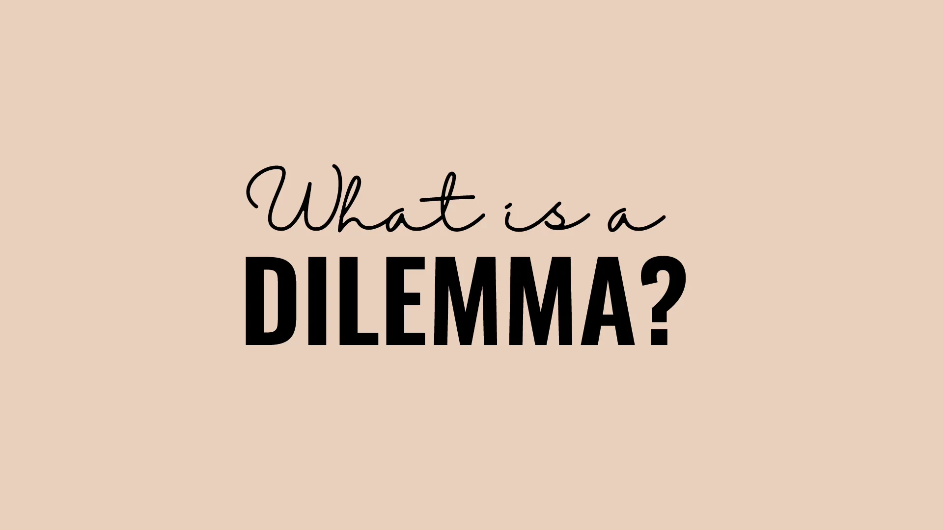 what-is-a-dilemma-on-vimeo