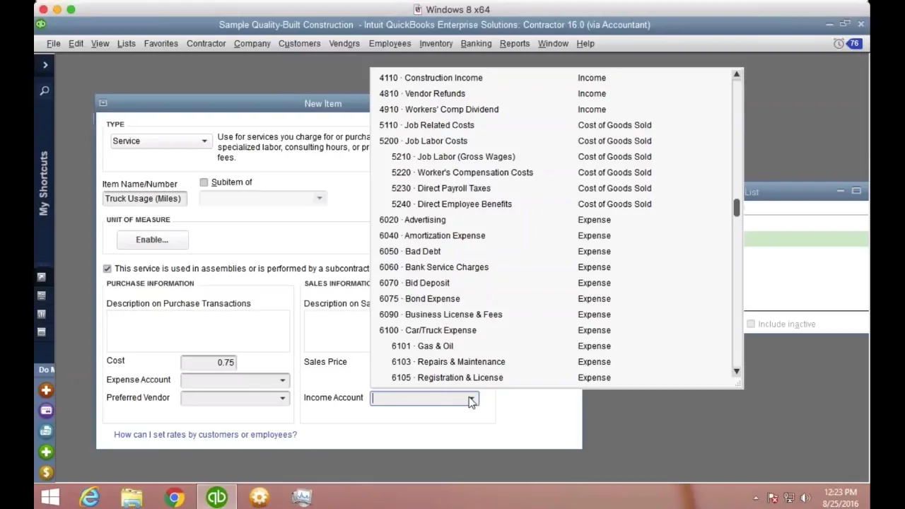 QuickBooks Desktop Job Costing Estimates with Markup, Mileage, Inventory Costs, and Reports (1