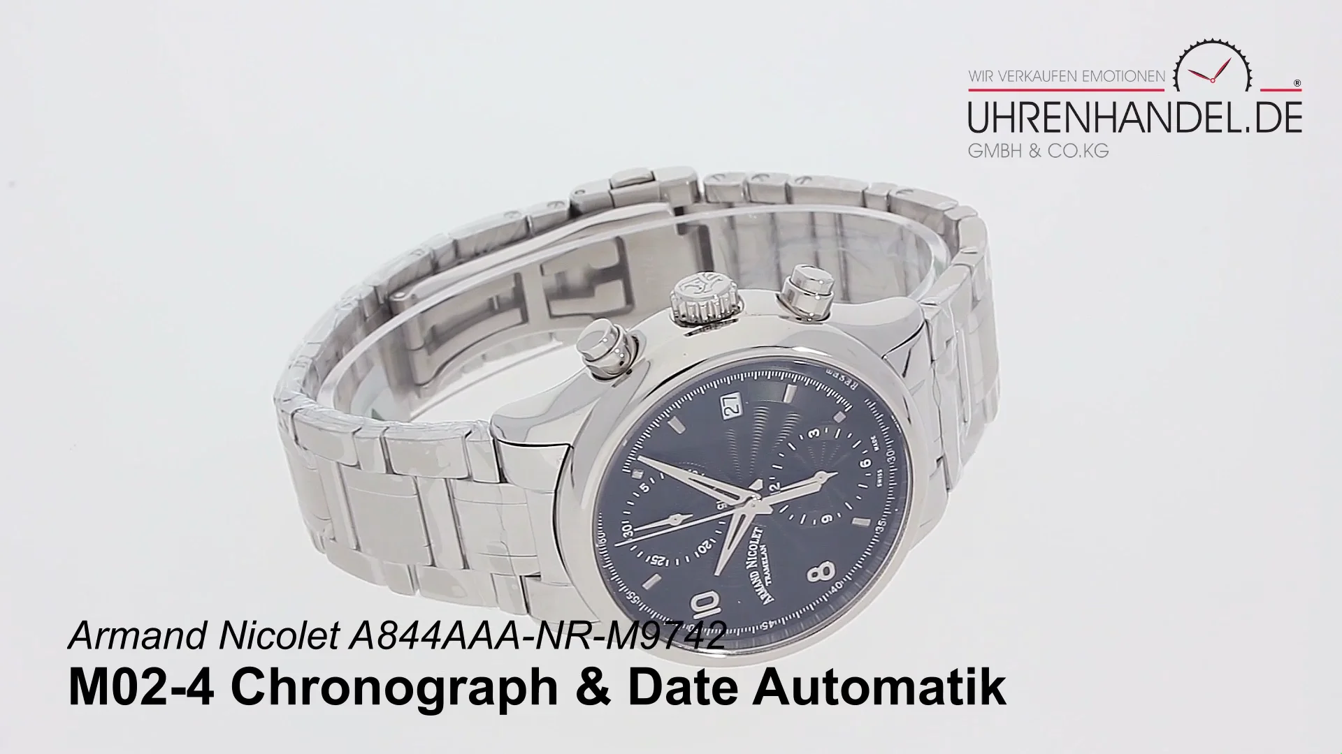 Armand Nicolet M02 4 Chronograph Date Datum Automatik A844AAA NR M9742