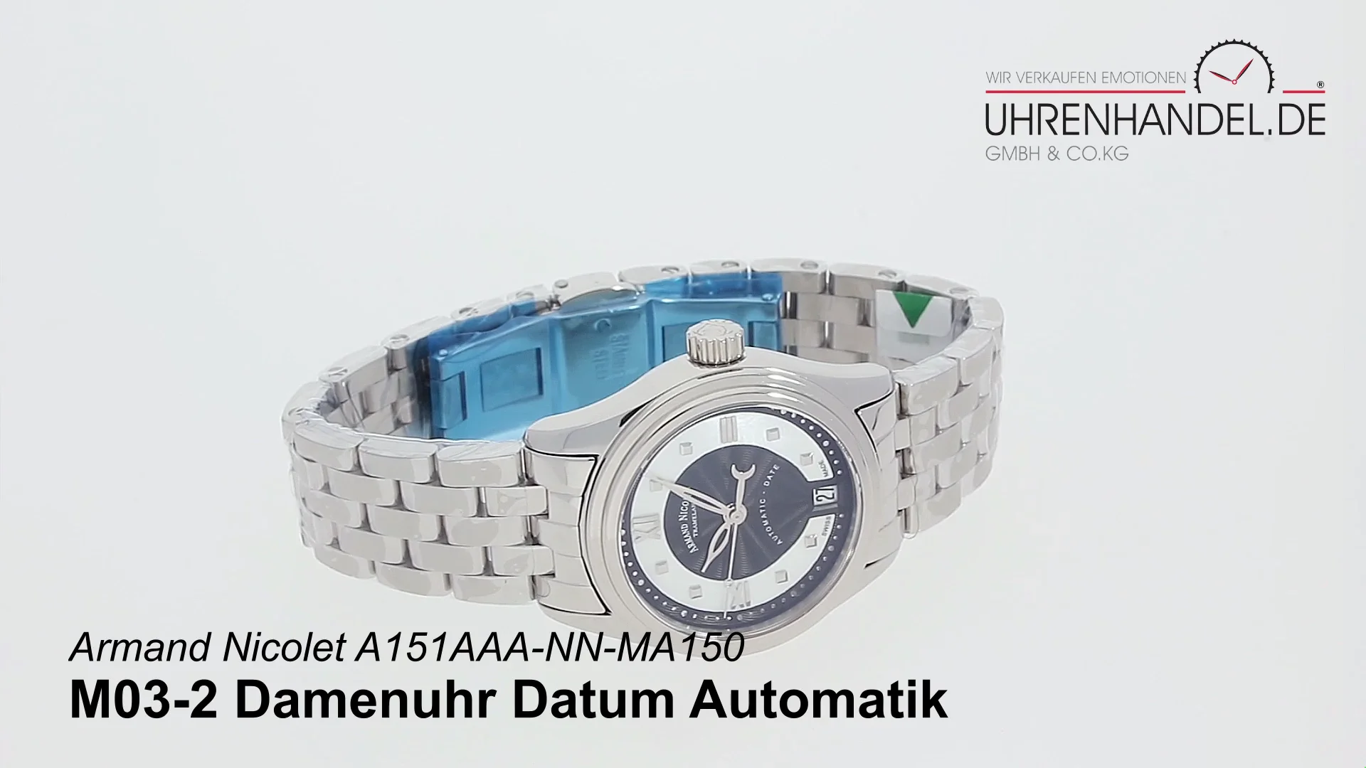 Armand Nicolet M03 2 Damenuhr Datum Automatik A151AAA NN MA150