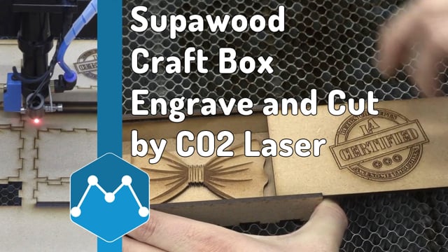 Maker Video: Supawood Craft Box Engrave and Cut with TruCUT CO2 Laser Cutting and Engraving Machine