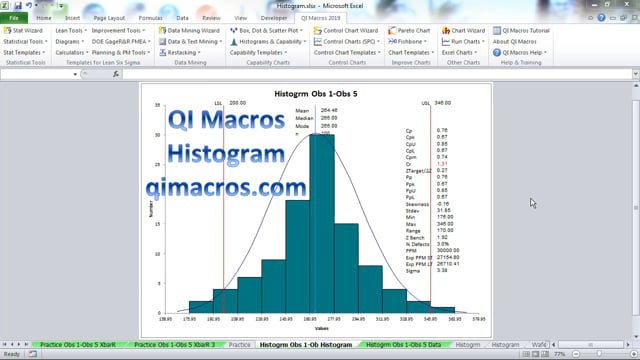 QI Macros Histogram