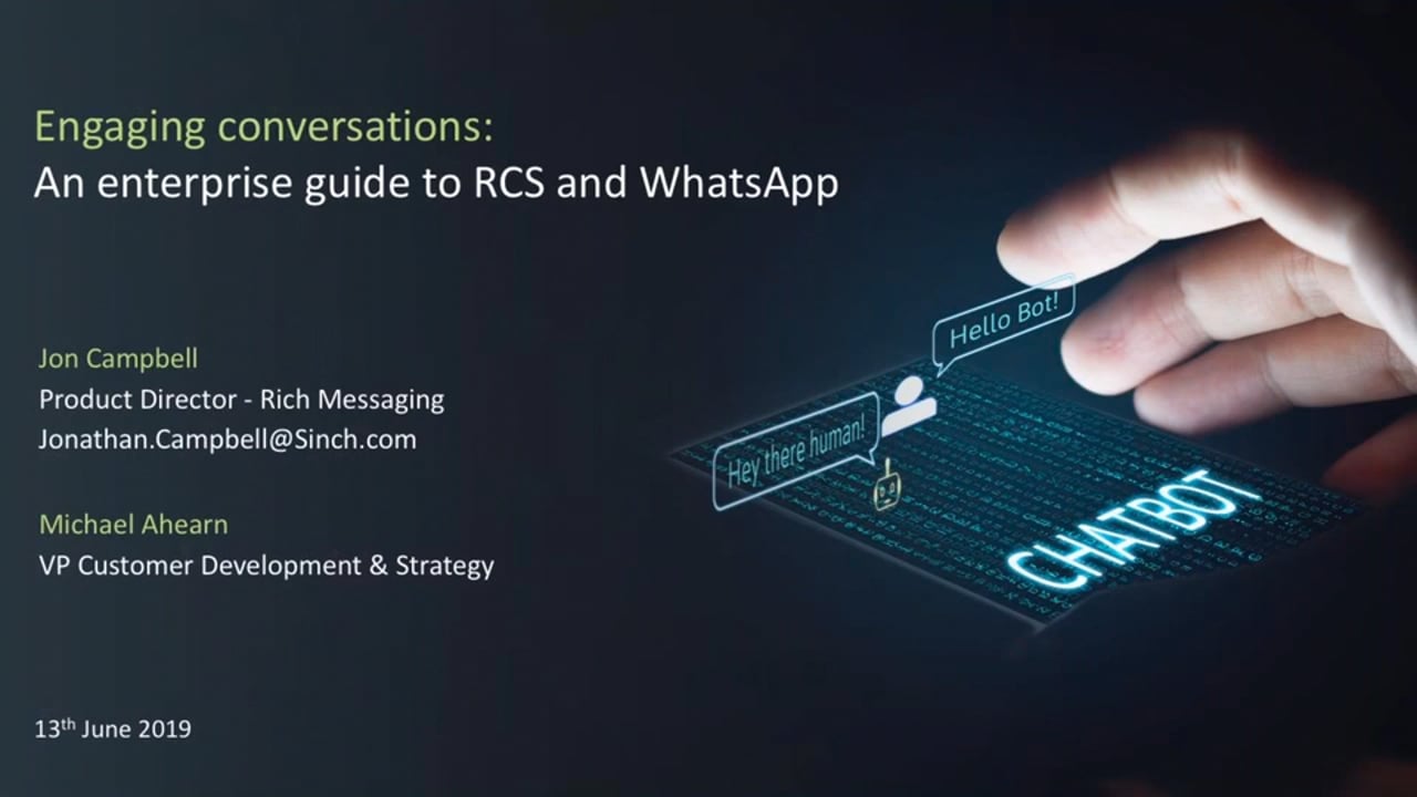 Engaging Conversations - An enterprise guide to RCS & WhatsApp